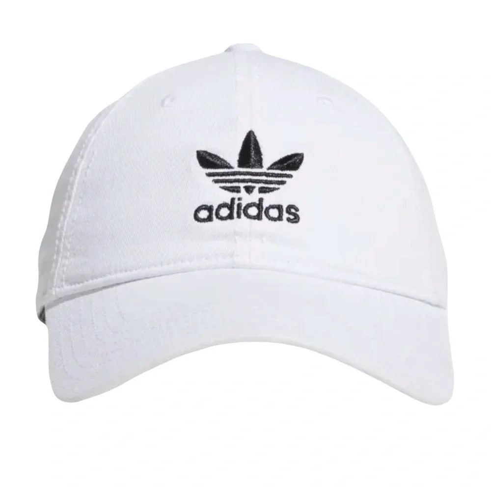 Adidas Originals Women's Relaxed Fit Adjustable Strapback Cap, White/Black
